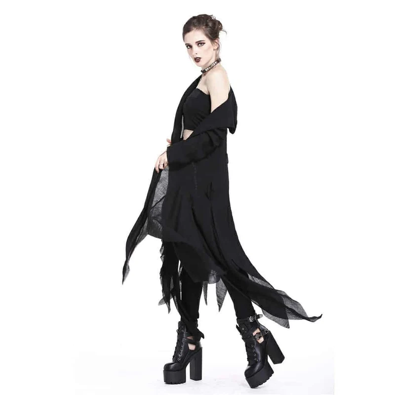 Frauen Grungy Goth Kapuzenmantel