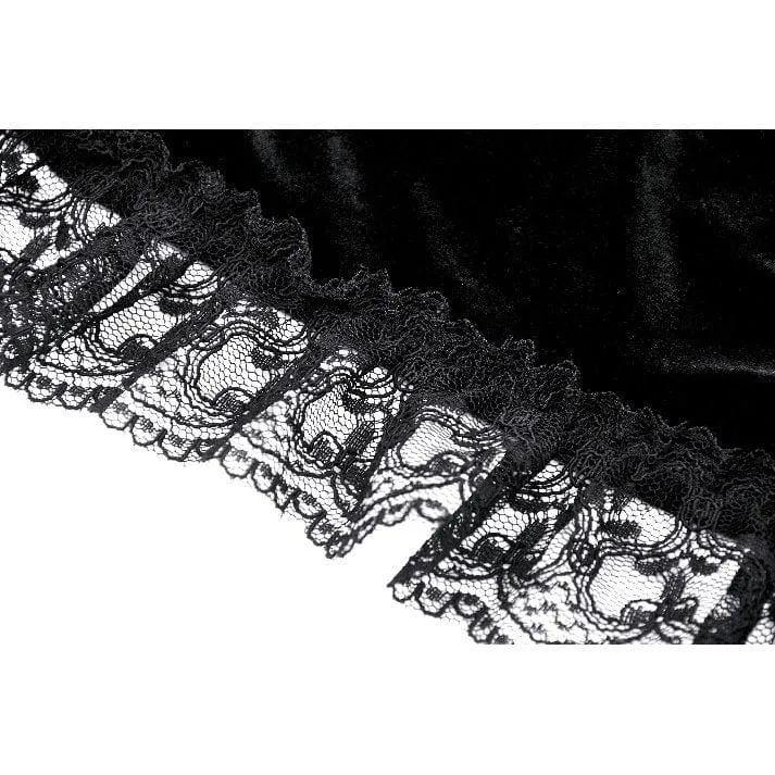 Gothic-Umhang aus Spitze mit Rüschen für Damen