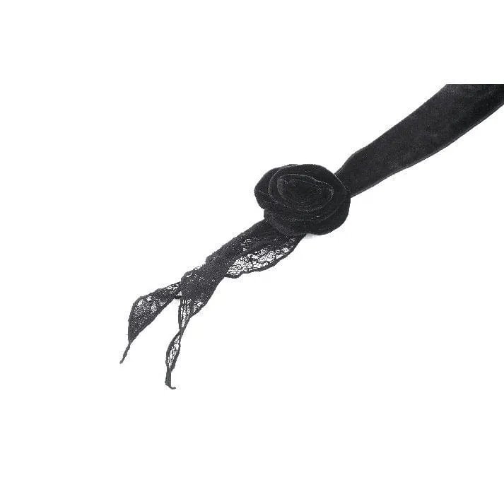Gothic-Umhang aus Spitze mit Rüschen für Damen