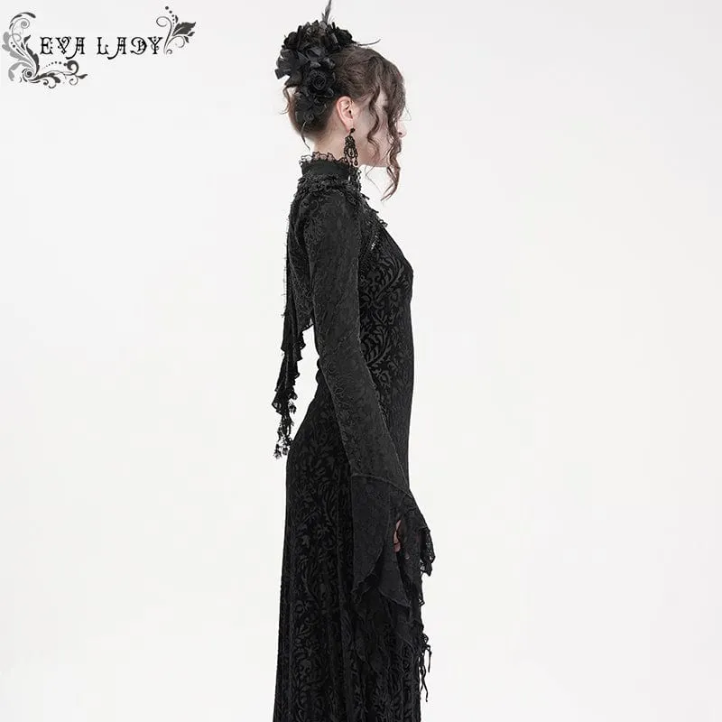 Gothic Umhang mit Spitzenquasten für Damen