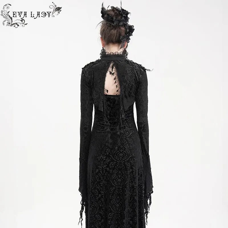 Gothic Umhang mit Spitzenquasten für Damen