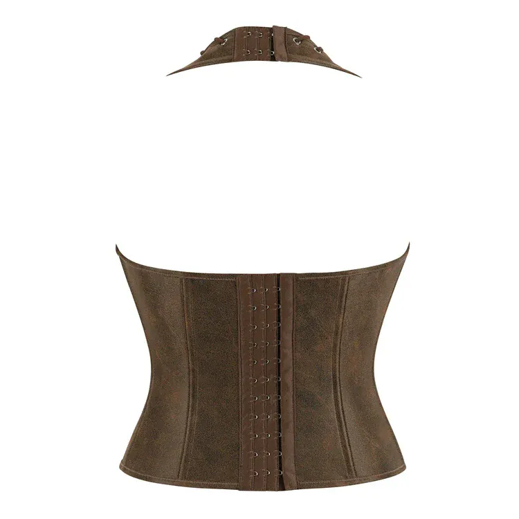 Gothic-Korsett für Damen mit Cut-out-Halterneck und Überbrustumfang