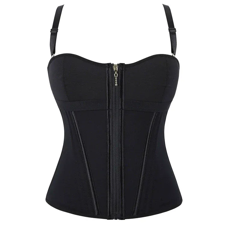 Gothic-Slip-Overbust-Korsett für Damen mit Reißverschluss