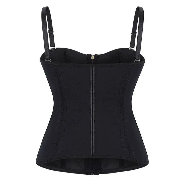 Gothic-Slip-Overbust-Korsett für Damen mit Reißverschluss