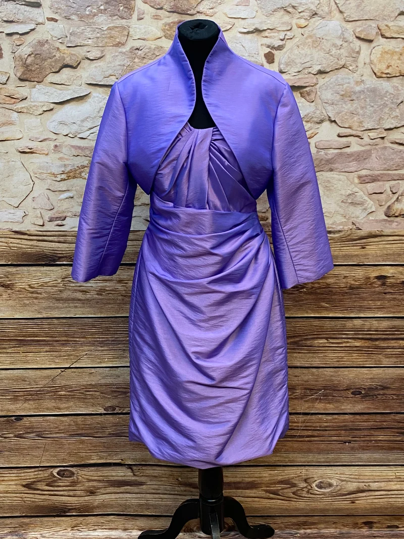Brautmutterkleid lila mit Bolero Kelsey Rose Gr. 42