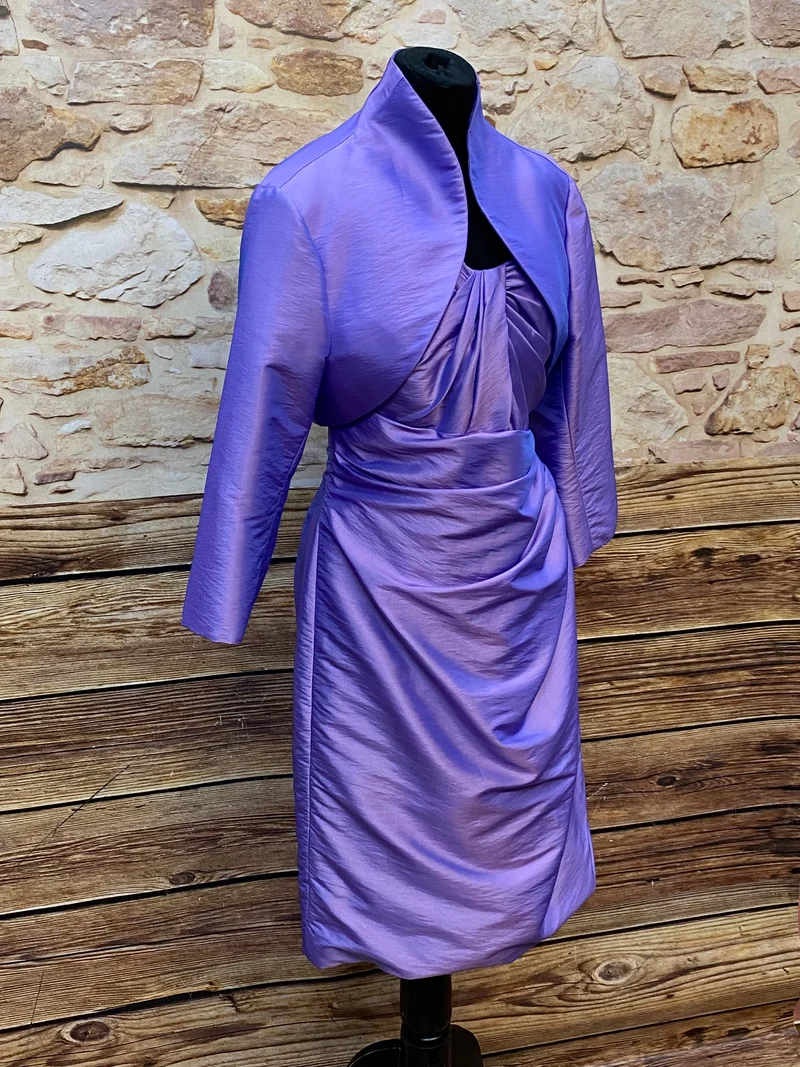 Brautmutterkleid lila mit Bolero Kelsey Rose Gr. 42