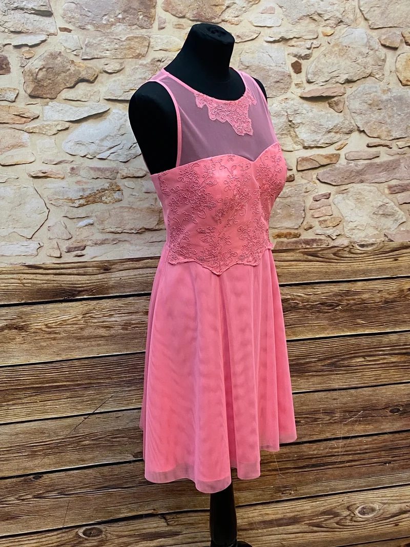 Cocktailkleid rosa Spitze Vera Mont Gr. 42 elegant