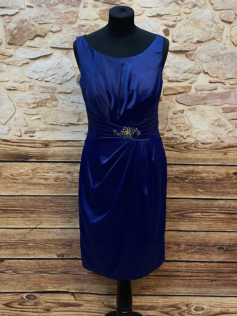 Cocktailkleid navy mit Jäckchen Set Gr. 38 elegant