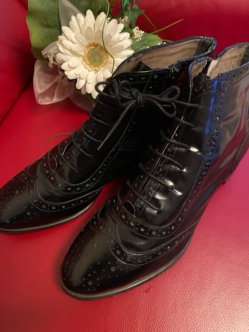 Vintage-Schuhe Lackschuhe Gr.40 in schwarz