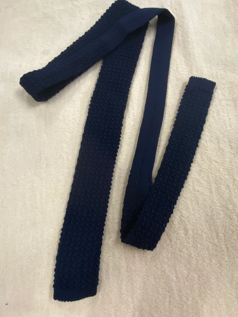 Strick-Krawatte Vintage dunkelblau
