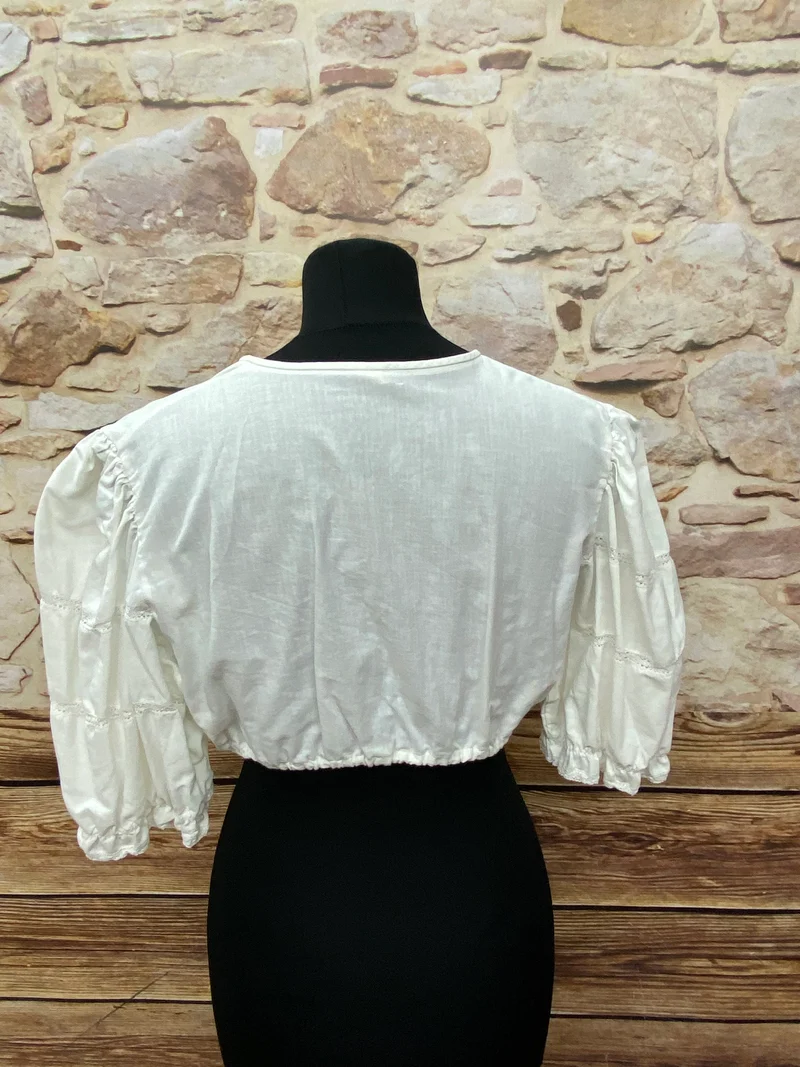 Vintage Dirndlbluse weiß - Gr.40