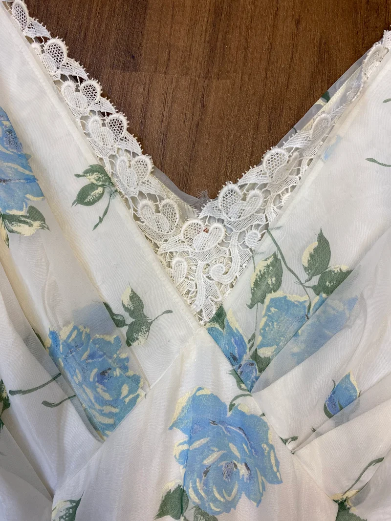 True Vintage Petticoatkleid Blau-Grün Gr. 36 – 50er Jahre
