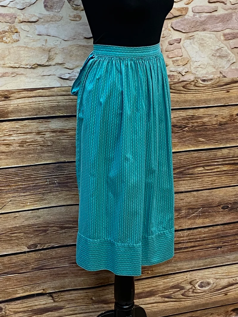 Vintage Dirndlschürze türkis - mittellang