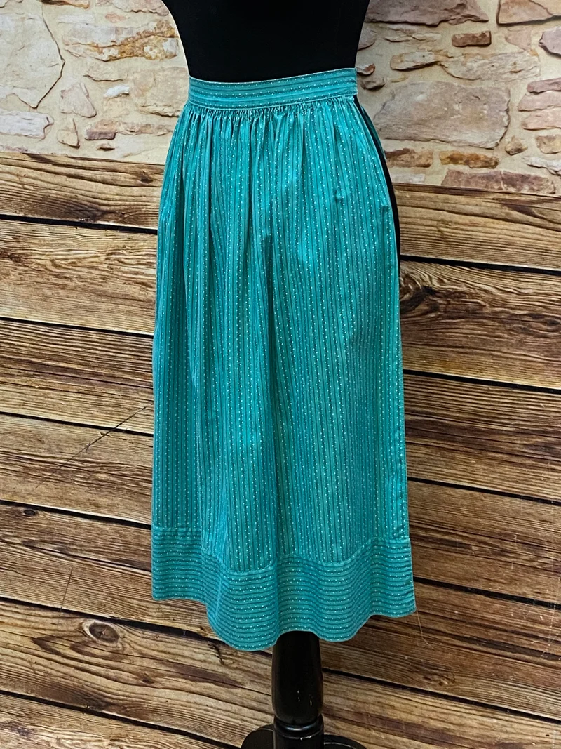 Vintage Dirndlschürze türkis - mittellang