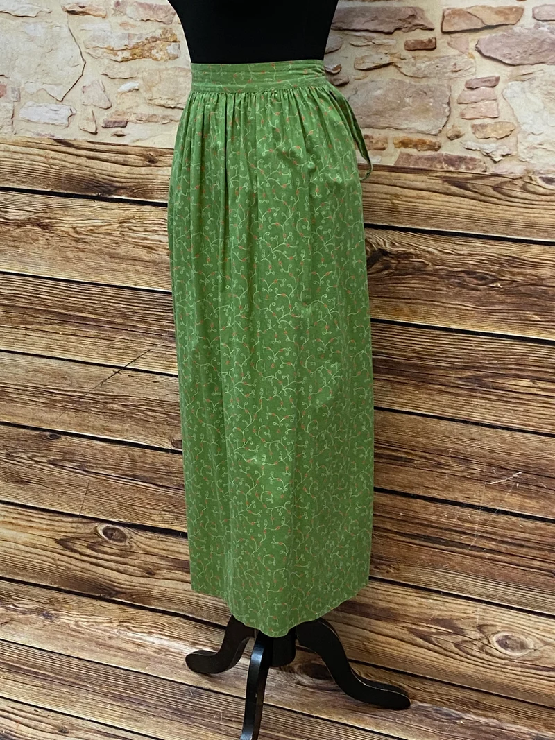 Vintage Dirndlschürze grün - lang