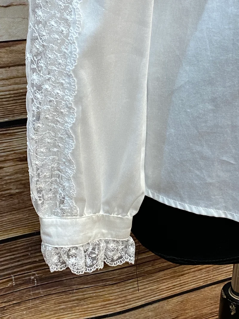 Rüschenbluse weiß Gr.38 Viktorianisch Gothic Steampunk