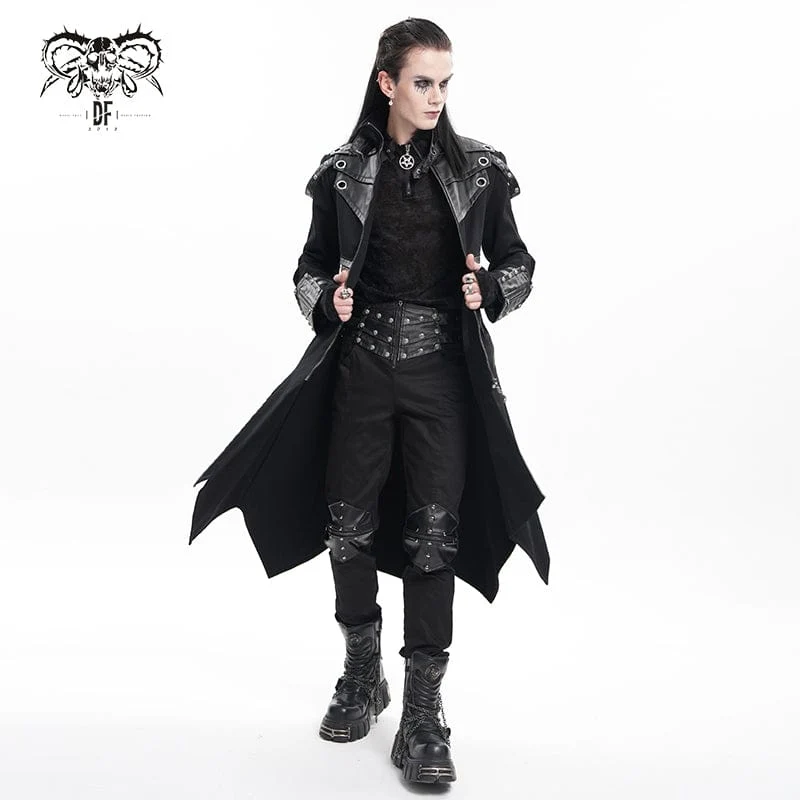 Gothic-Mantel mit Ösen und Schnalle für Herren