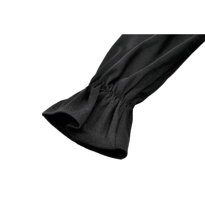 Gothic-Langarmhemd mit Rautenmuster und Kontrastfarbe für Damen