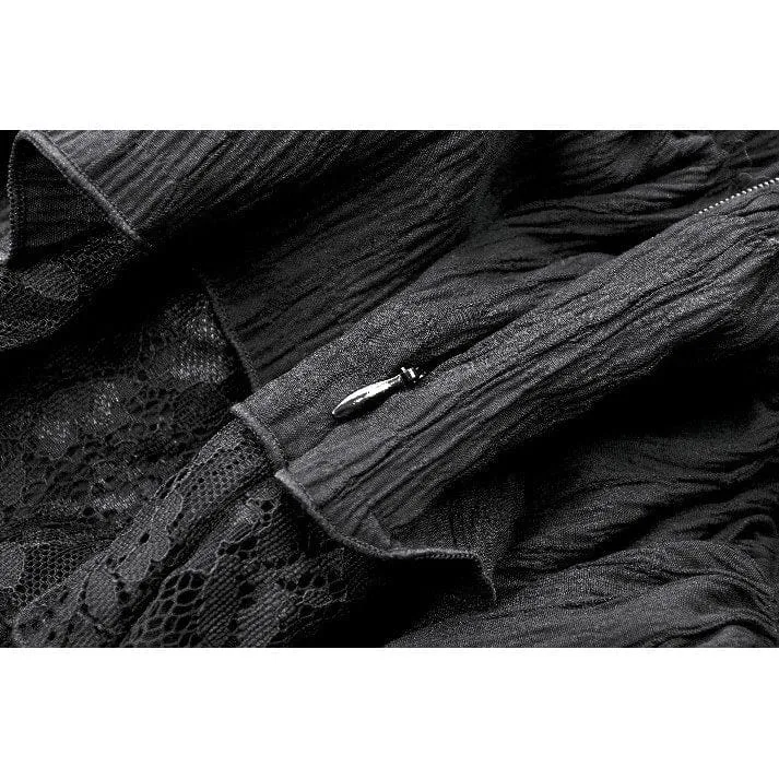 Gothic-Shorts mit Schnürung und Rüschen im Schwalbenschwanz-Stil für Damen