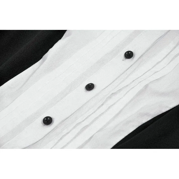 Gothic-Kleid mit Harlekin-Puffärmeln in Kontrastfarbe für Damen