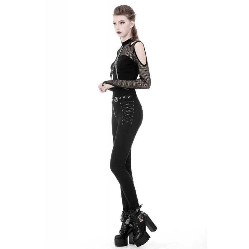 Frauen Punk Off-Shoulder Sexy Mech Ärmel Tops