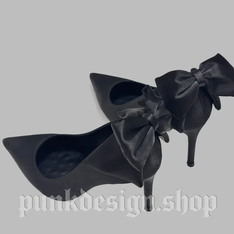 Gothic-Stilettos mit Schleife für Damen