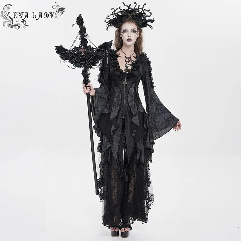 Gothic-Federflügel-Kettenknüppel für Damen