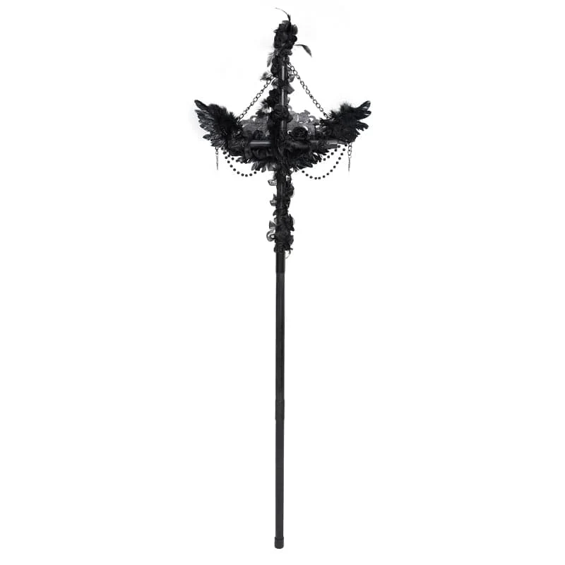 Gothic-Federflügel-Kettenknüppel für Damen