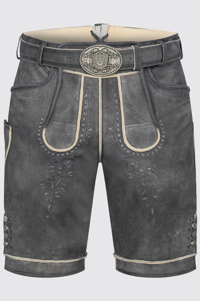Herren Lederhose KUNO mit Gürtel - Krüger Buam - 962269-000-0041