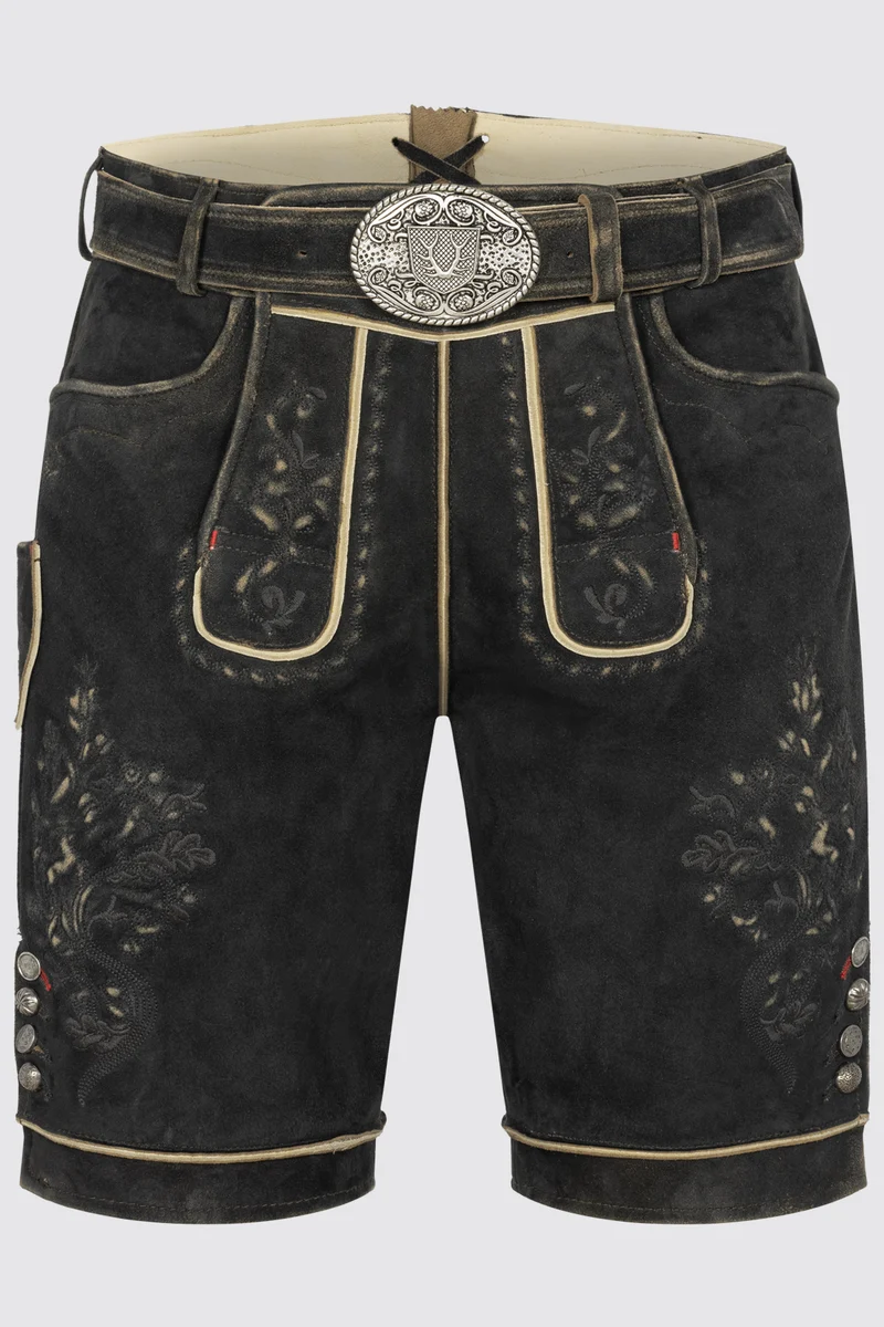 Herren Lederhose KUNO mit Gürtel - Krüger Buam - 961569-000-0076