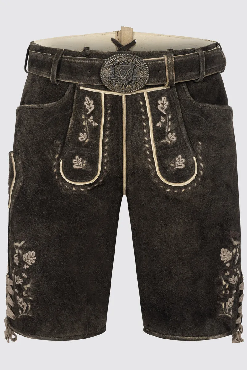Herren Lederhose CALLE % mit Gürtel - Krüger Buam - 961269-000-0076