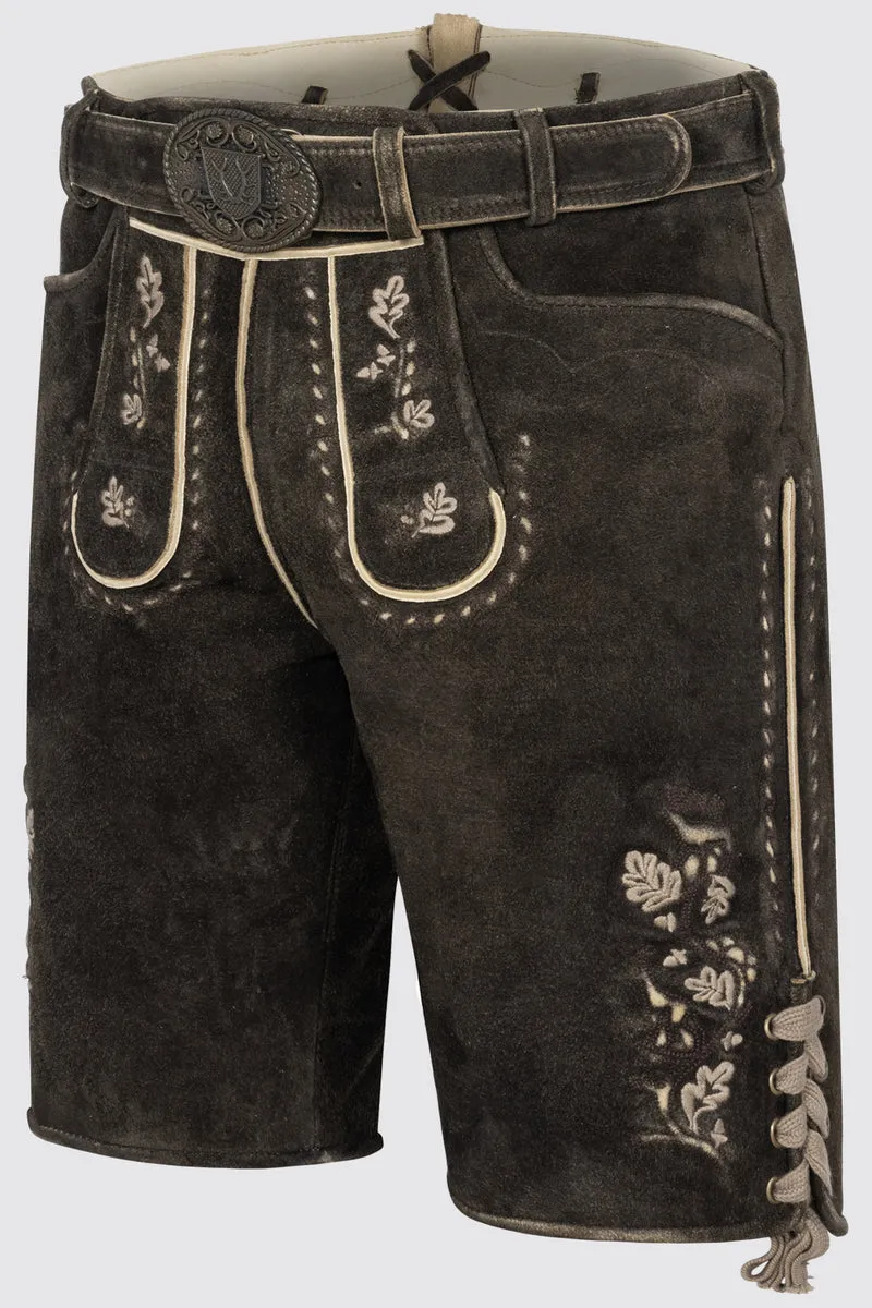 Herren Lederhose CALLE % mit Gürtel - Krüger Buam - 961269-000-0076