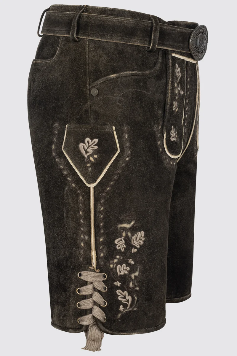Herren Lederhose CALLE % mit Gürtel - Krüger Buam - 961269-000-0076