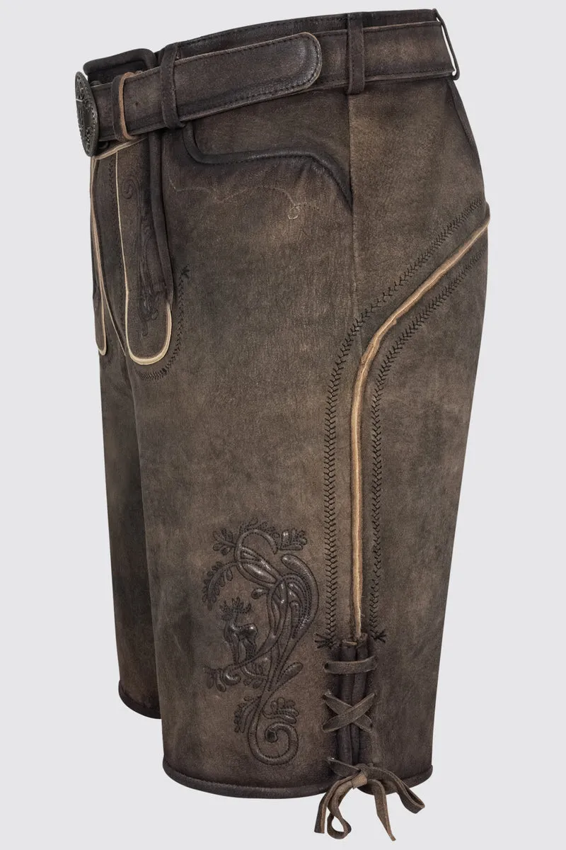 Herren Lederhose RAUL mit Gürtel - Krüger Buam - 961069-000-0007