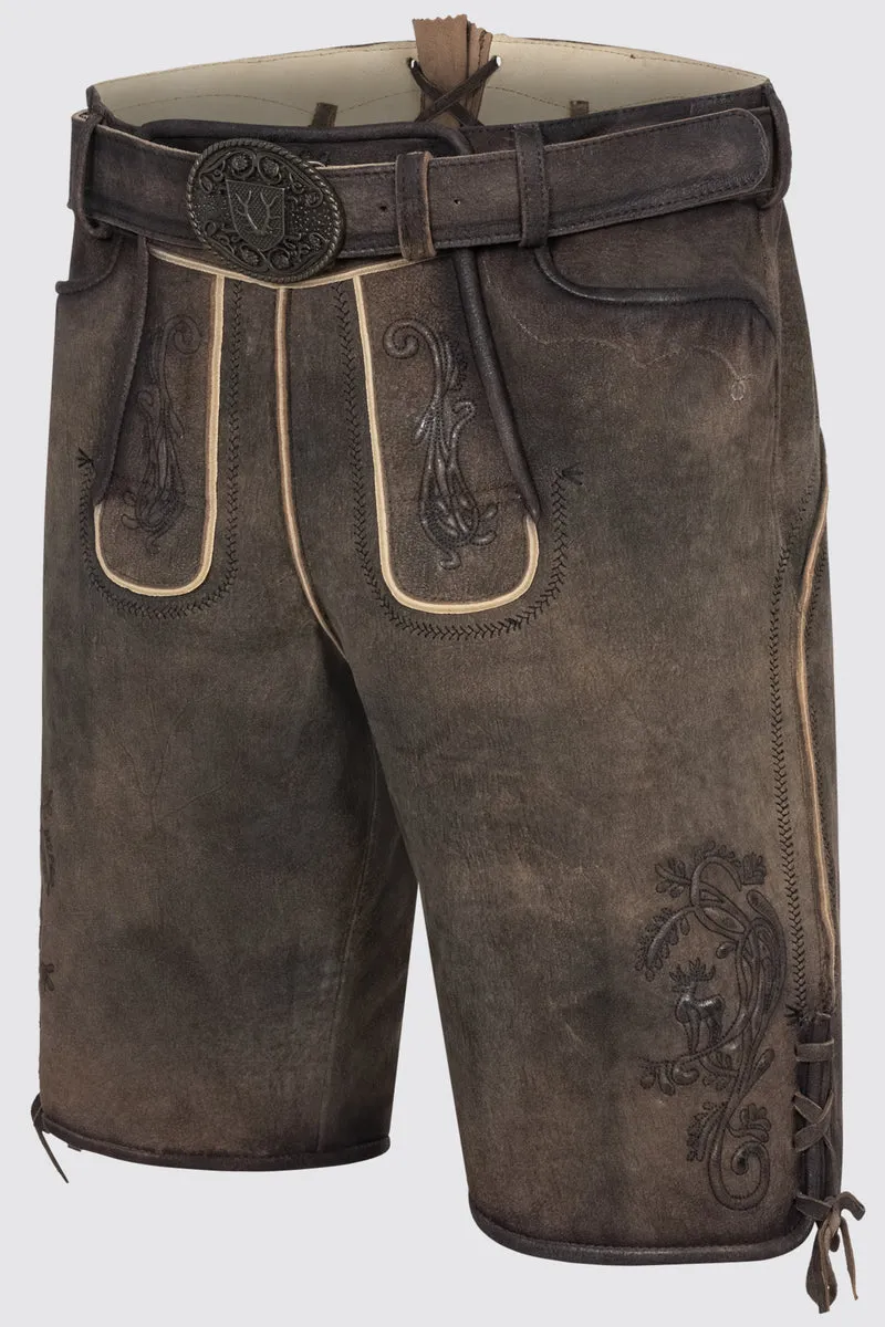 Herren Lederhose RAUL mit Gürtel - Krüger Buam - 961069-000-0007