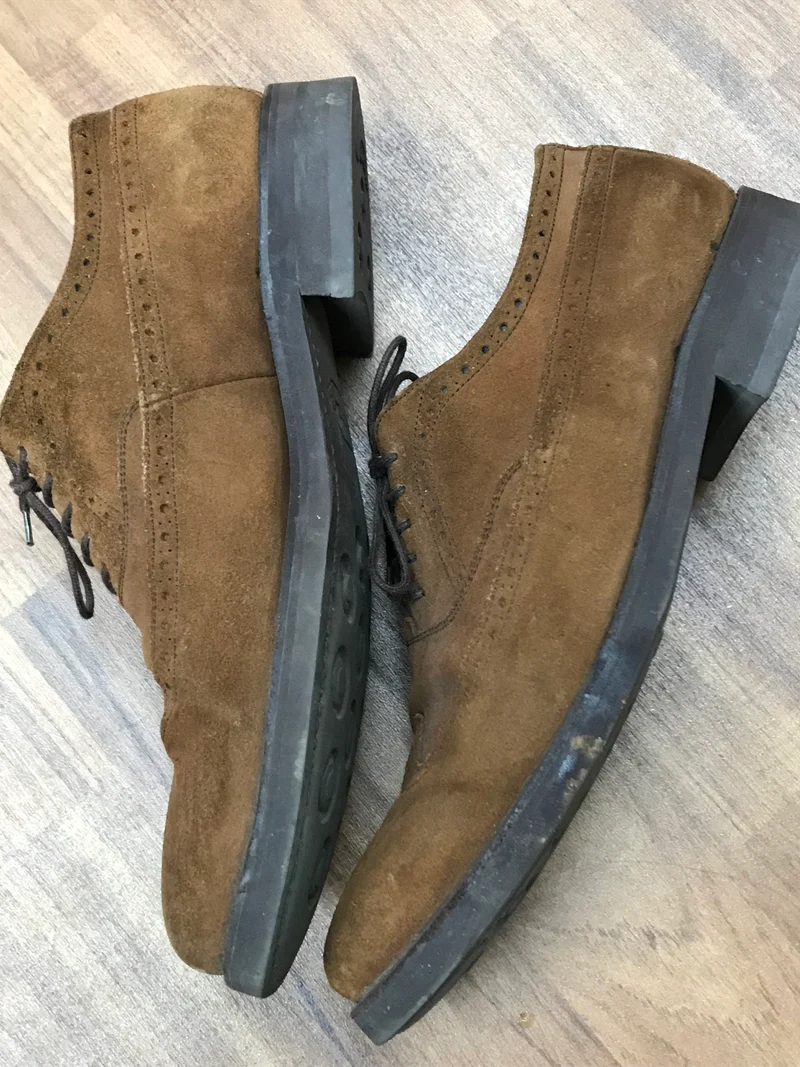 Vintage Herren Schuh, Halbschuh aus Wildleder Gr.43