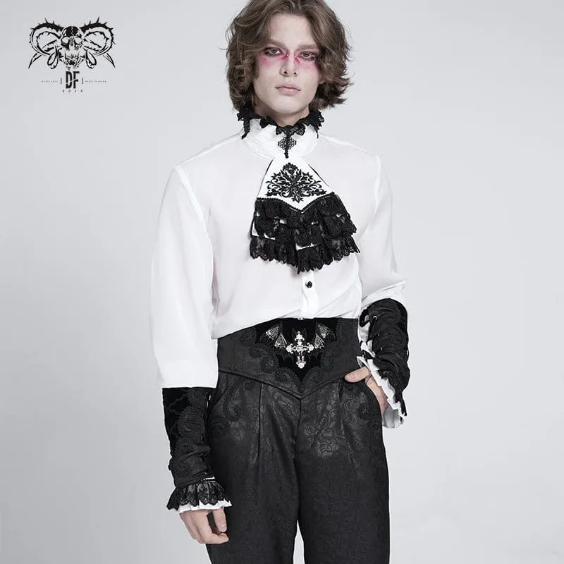 Gothic-Gürtel mit Fledermaus-Stickerei und Kreuz für Herren