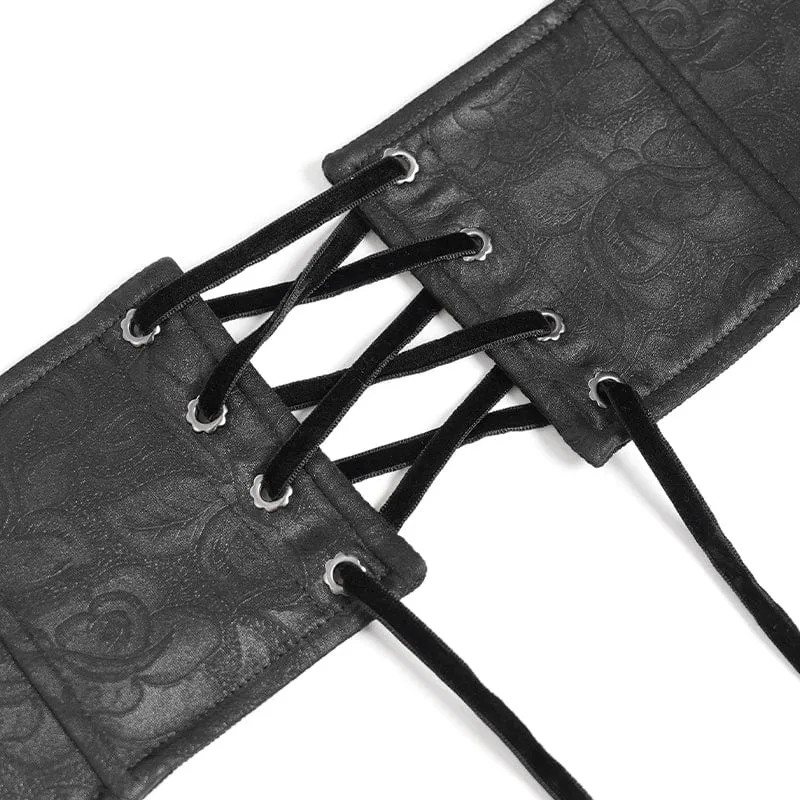 Gothic-Gürtel mit Fledermaus-Stickerei und Kreuz für Herren