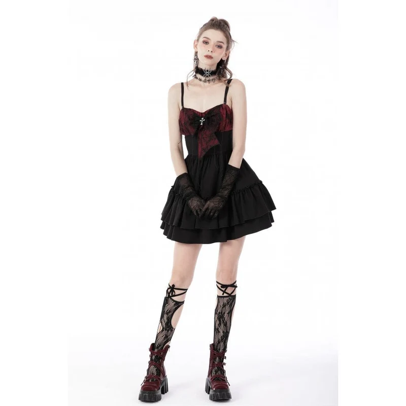 Gothic-Schleifen-Mehrlagen-Unterkleid für Damen, Abschlusskleid