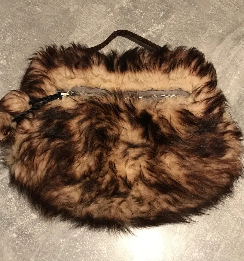Vintage Kunstfell-Muff – One Size