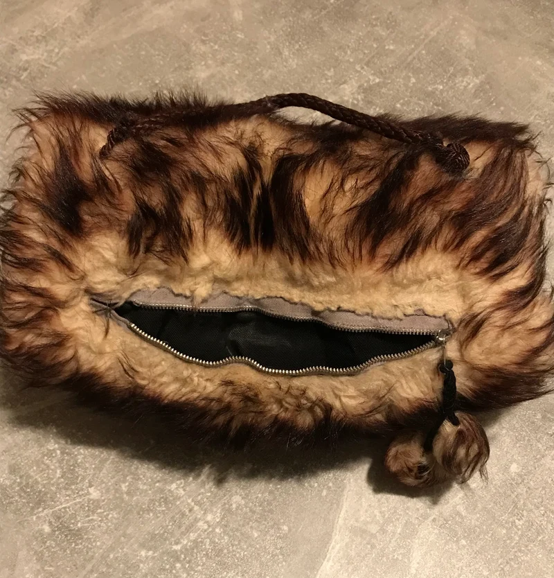 Vintage Kunstfell-Muff – One Size