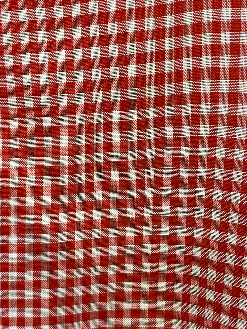 Vintage Trachtenhemd Gr. 40 – rot-weiß kariertes Kurzarmhemd von C&A Loose Fit