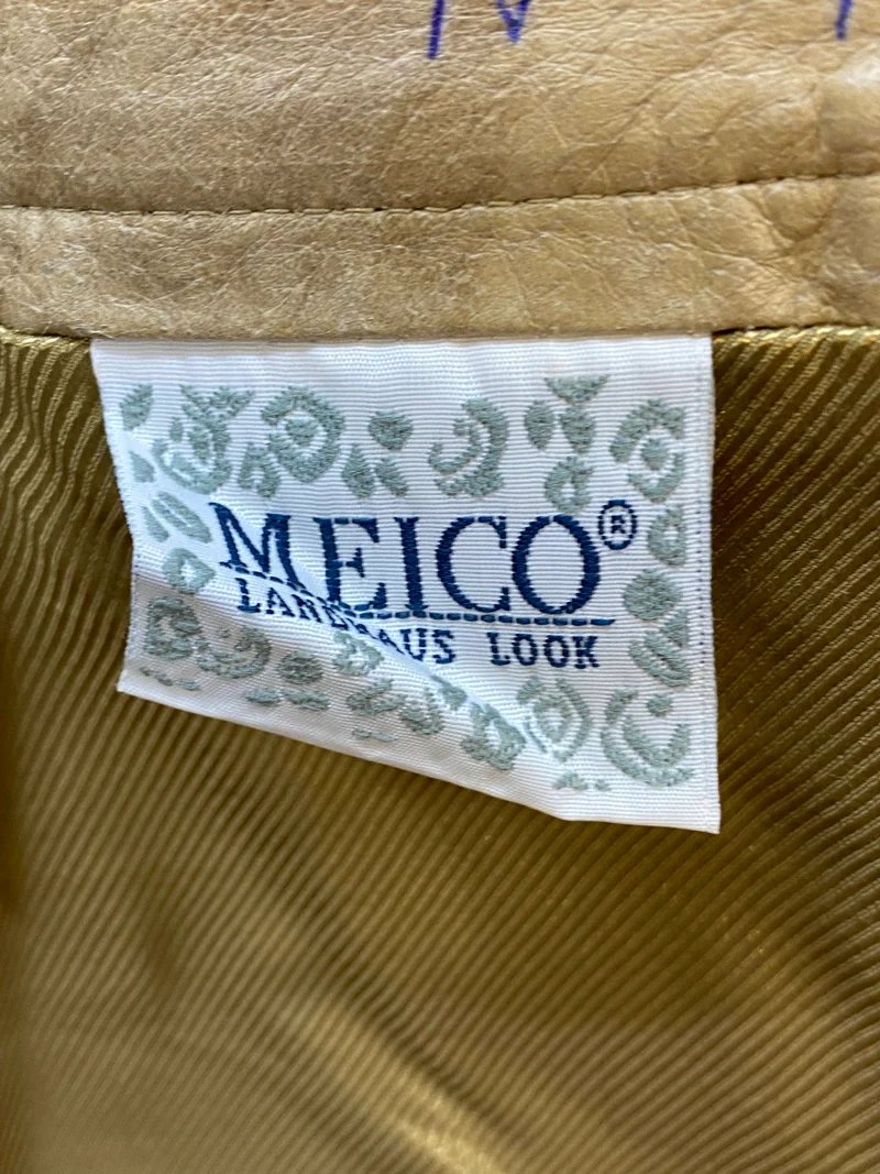 MEICO Damen Lederhose Gr. 38 – helle lange Trachtenlederhose aus 100% Leder