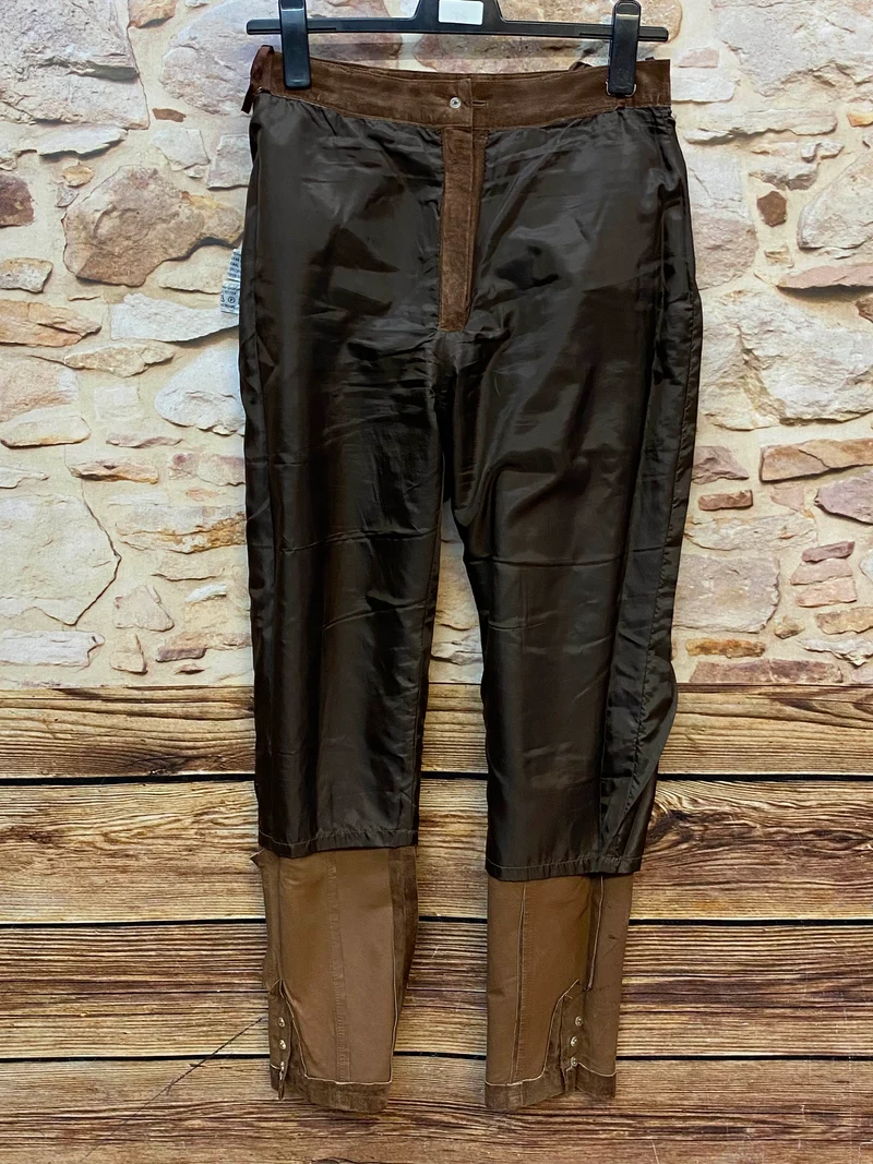 Vintage 80er/90er Damen Lederhose aus Echtleder Braun Gr. 42