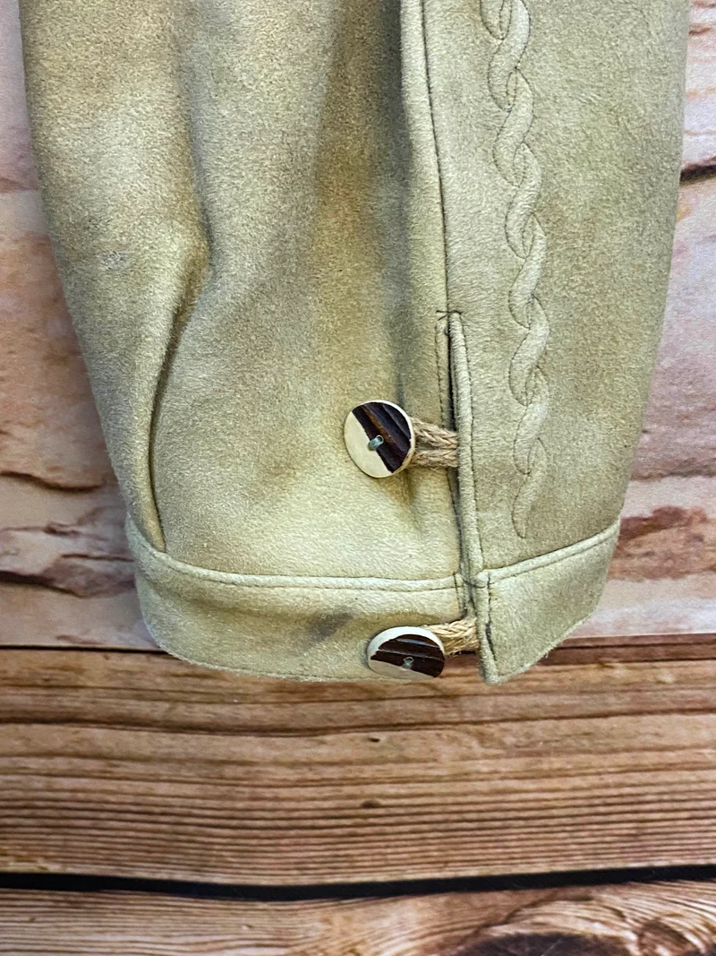 Damen Lederhose Gr. 40 – lange helle Trachtenlederhose aus 100% Leder