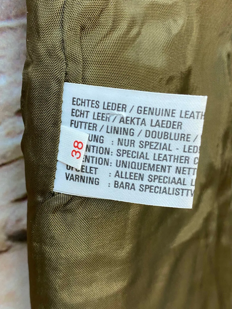 Lange Lederhose Damen Gr. 38 – olivgrüne Trachtenlederhose aus Echtleder