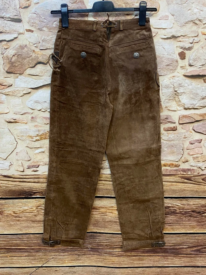 Lange Lederhose Damen Gr. 34 – braune C&A Landhaus Trachtenlederhose