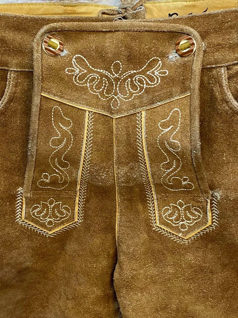 Kurze Trachtenlederhose Herren Gr. 50 – braune Lederhose von Occulto Trachten