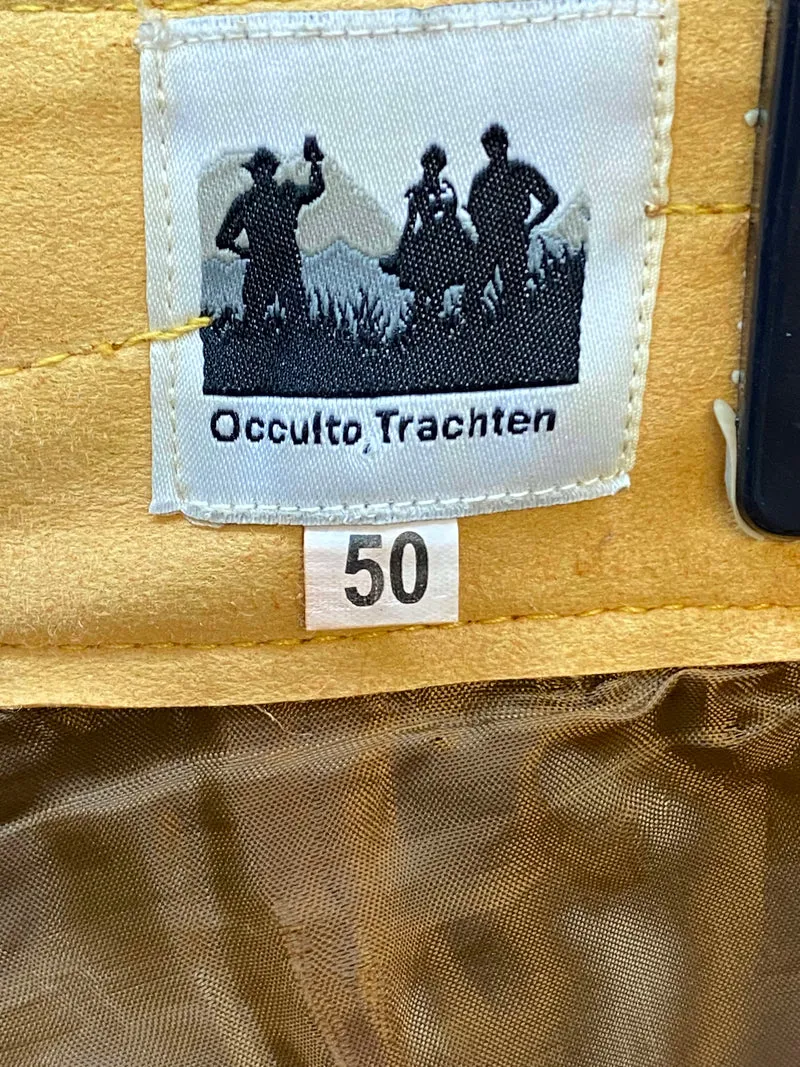 Kurze Trachtenlederhose Herren Gr. 50 – braune Lederhose von Occulto Trachten
