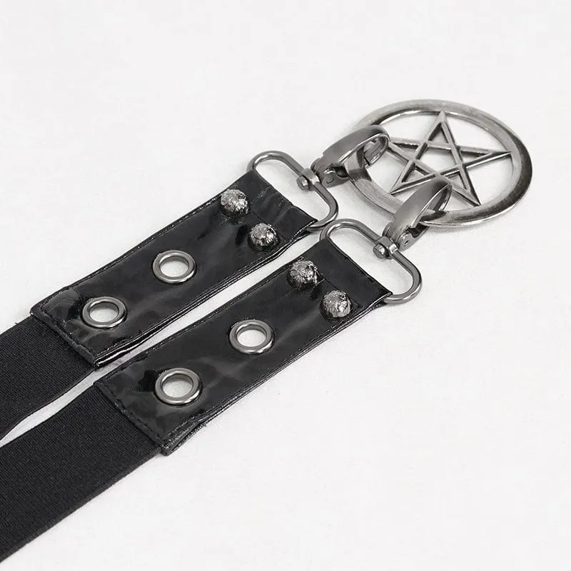 Gothic Star Double-Layer Kunstledergürtel für Damen